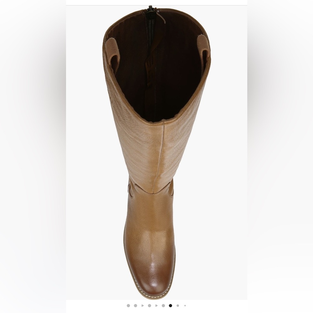Franco Sarto‎ Meyer Knee High Boot riding boots brown leather 7.5 wide calf NWT - Picture 6 of 9
